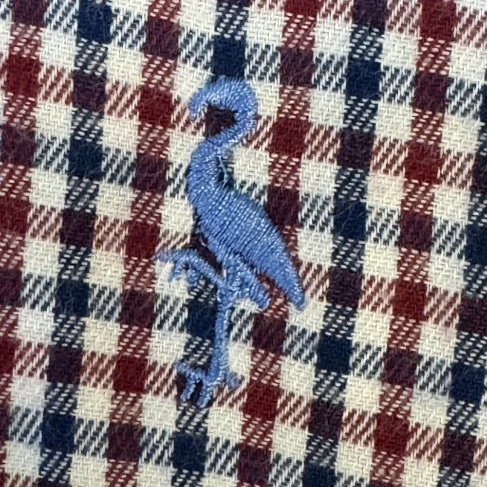 Tailorbyrd Maroon/Blue checkered button down shirt XL - Picture 6 of 7